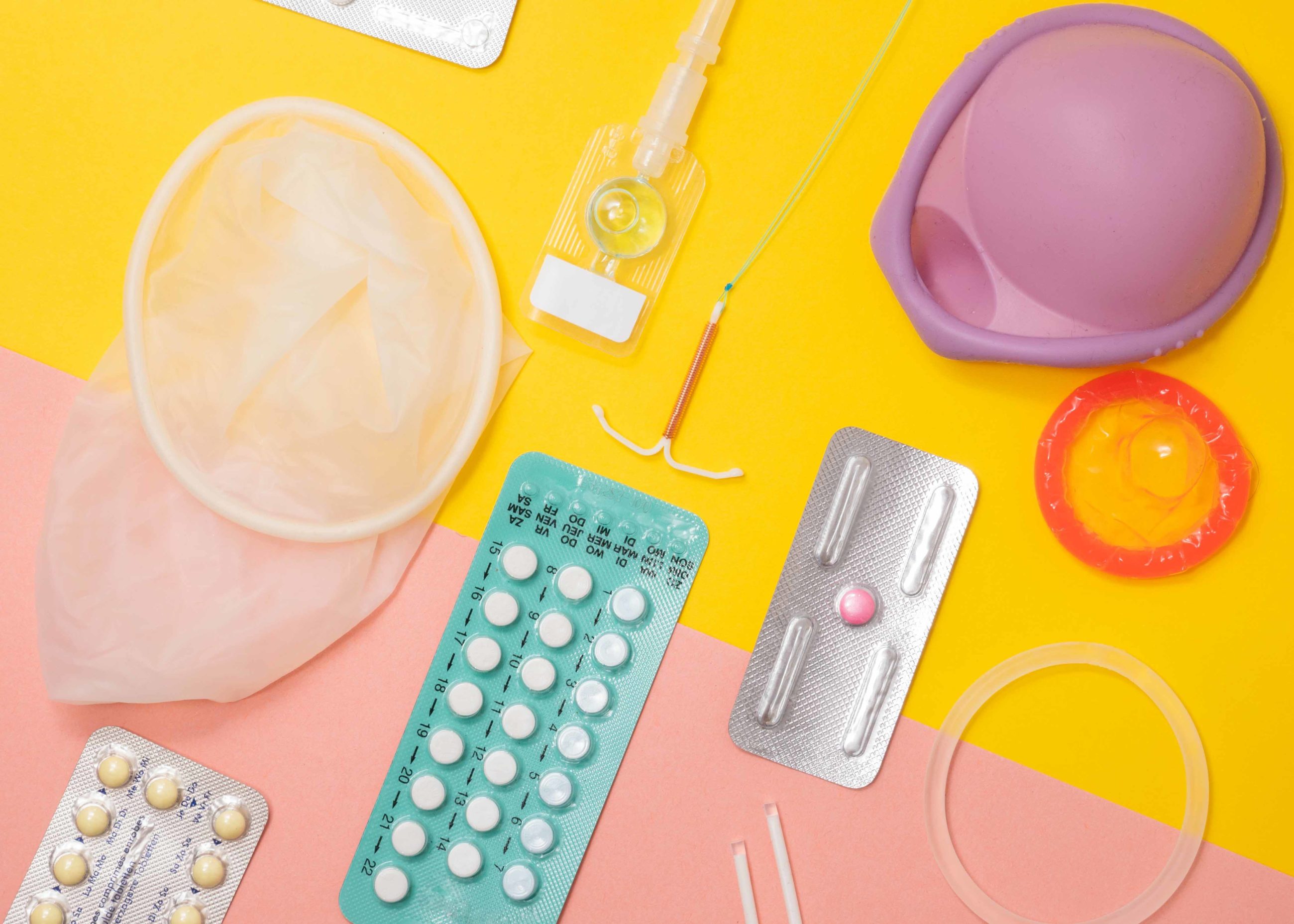 Vue de différentes méthodes de contraception